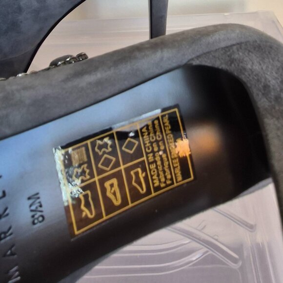 White House Black Market Grey Booties, Suede, Size 8 1/2 - Picture 9 of 10